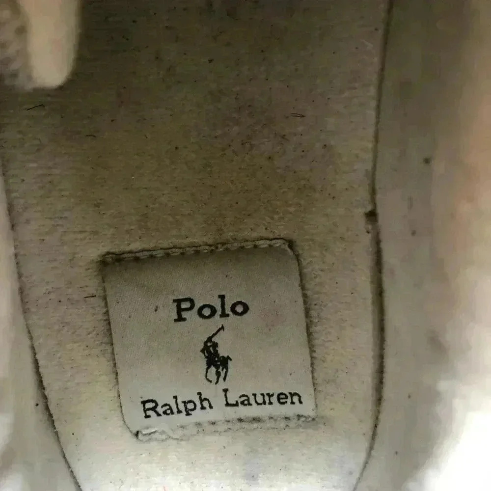 Polo By Ralph Lauren White & Green Sneakers Sz 11 - Picture 9 of 13
